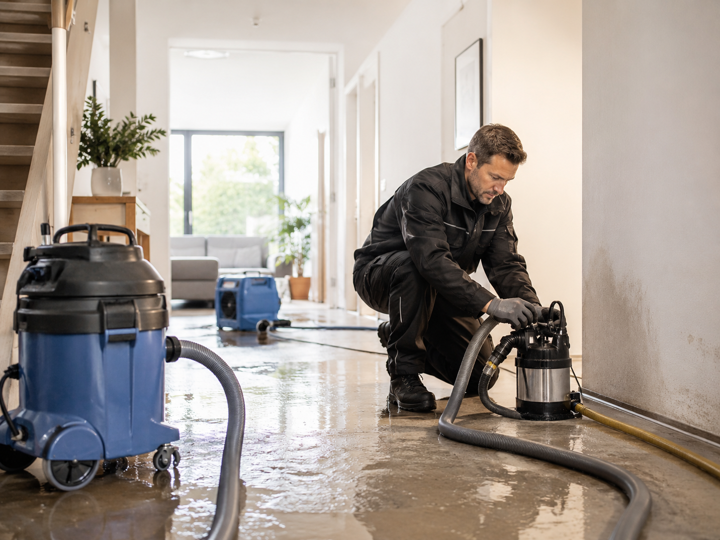Wasserschadenservice und Abpumparbeiten in Düsseldorf