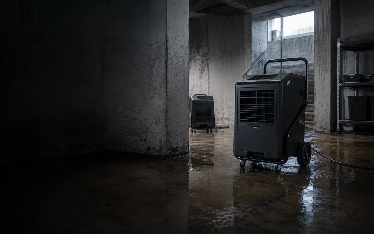Raumluftentfeuchter zur Trocknungsunterstützung nach Wasserschaden